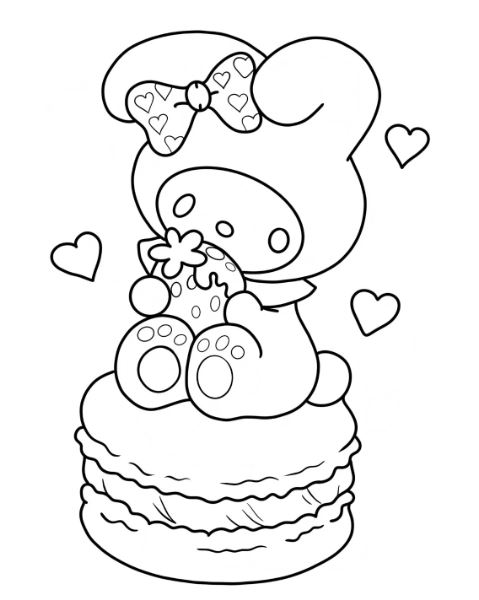 Khám phá tranh tô màu My Melody đầy sáng tạo