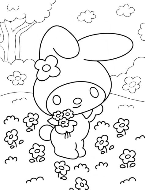 Tải tranh tô màu My Melody miễn phí