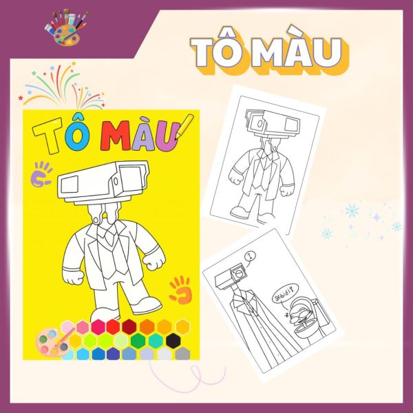 Tranh tô màu Cameraman