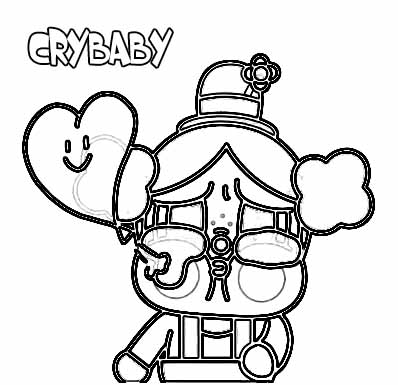 Tranh tô màu Crybaby đầy sáng tạo