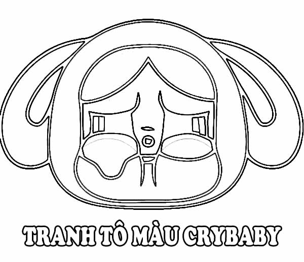 Tô màu khuôn mặt Crybaby cảm xúc