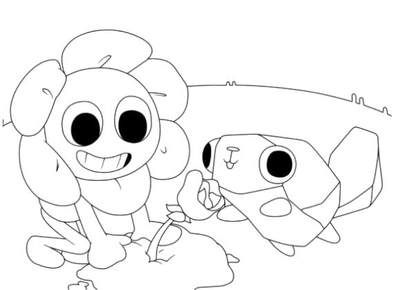 Tranh tô màu Dandy’s World bình yên