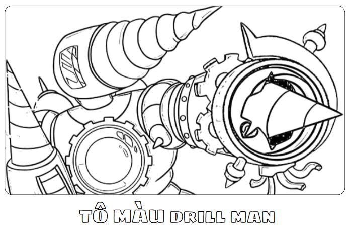 Tranh Drill Man khiến bé mê mẩn tô