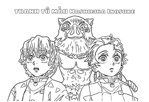574+ Tranh tô màu Inosuke trong Thanh Gươm Diệt Quỷ