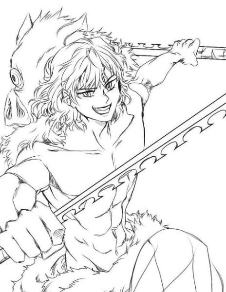 574+ Tranh tô màu Inosuke trong Thanh Gươm Diệt Quỷ