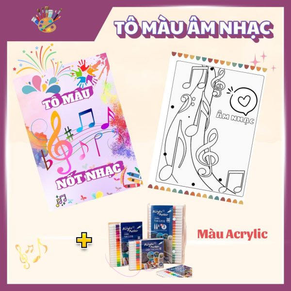 tranh to mau not nhac 1 2