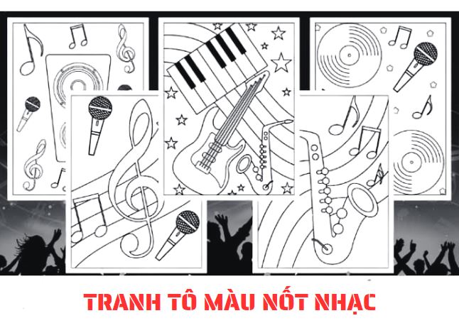 Khám phá tranh tô màu nốt nhạc Miễn Phí