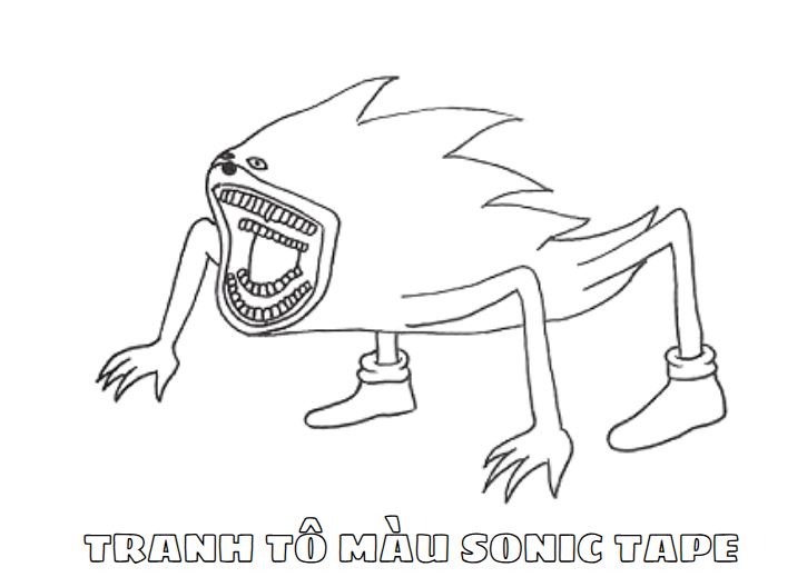 Sonic tape nổi bật trong tranh tô màu