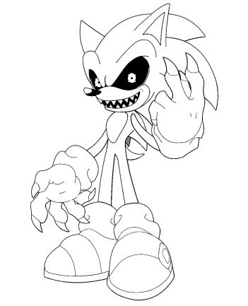 Sonic exe rực rỡ qua tranh tô màu