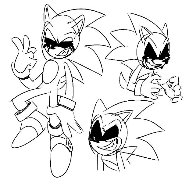Tranh tô màu sonic exe kể chuyện ma