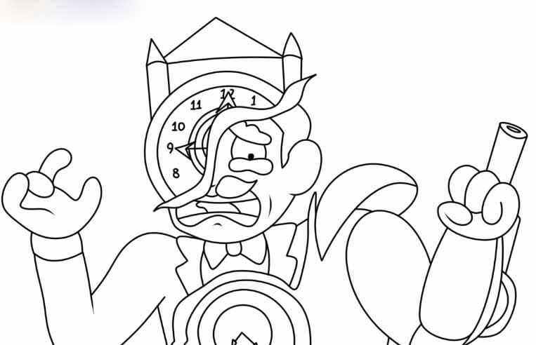 Tranh Clock Man – bé tô, bé sáng tạo