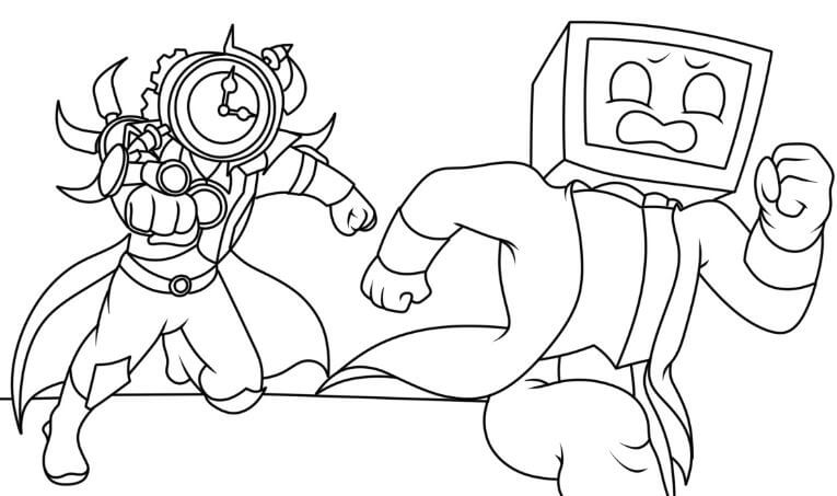Góc tô màu Clock Man