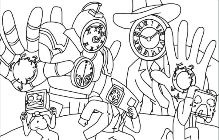Tô màu Clock Man đại diện chính nghĩa