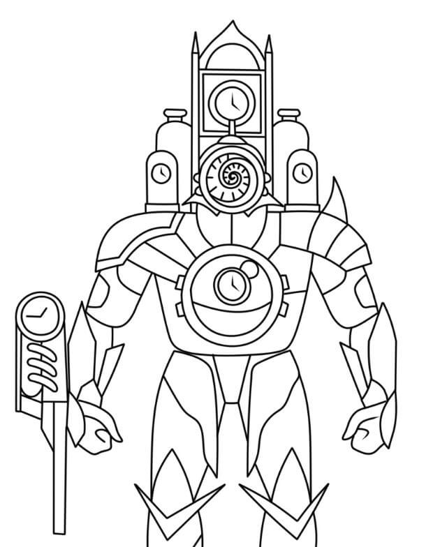 Bộ sưu tập tranh tô màu Clock Man