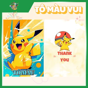 Tranh tô màu Pikachu
