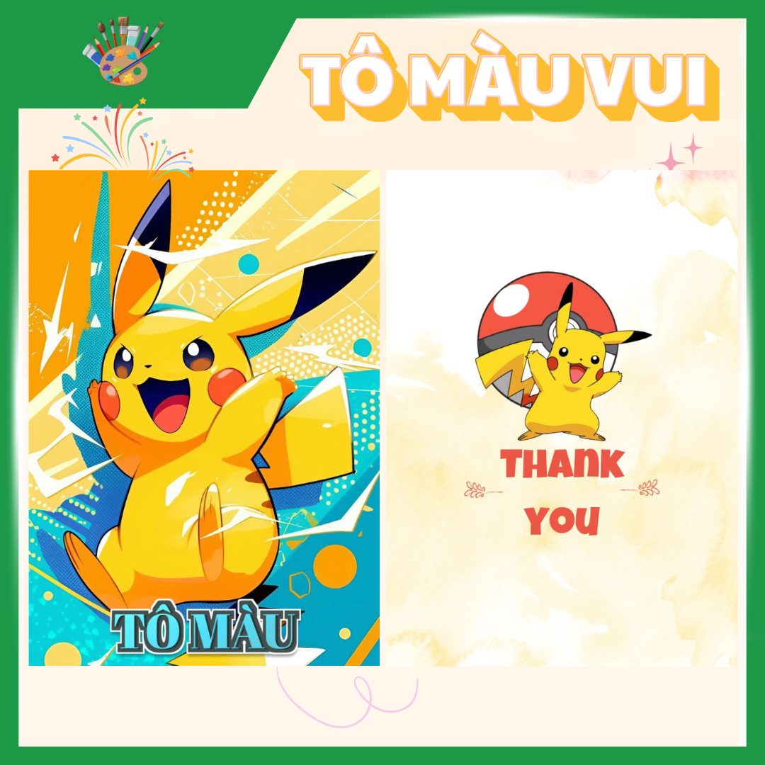 Tranh tô màu Pikachu