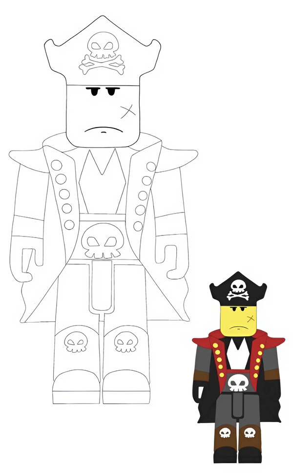 Tranh tô màu Roblox đẹp miễn phí cho bé