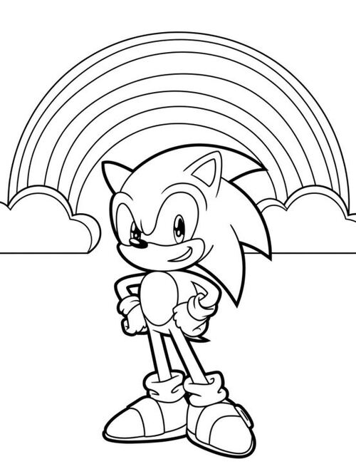 Tranh tô màu Sonic cực ngầu