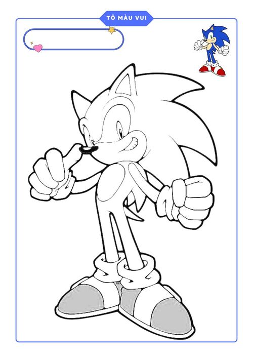 Tô màu Sonic – Hoạt động lý tưởng cho bé mẫu giáo