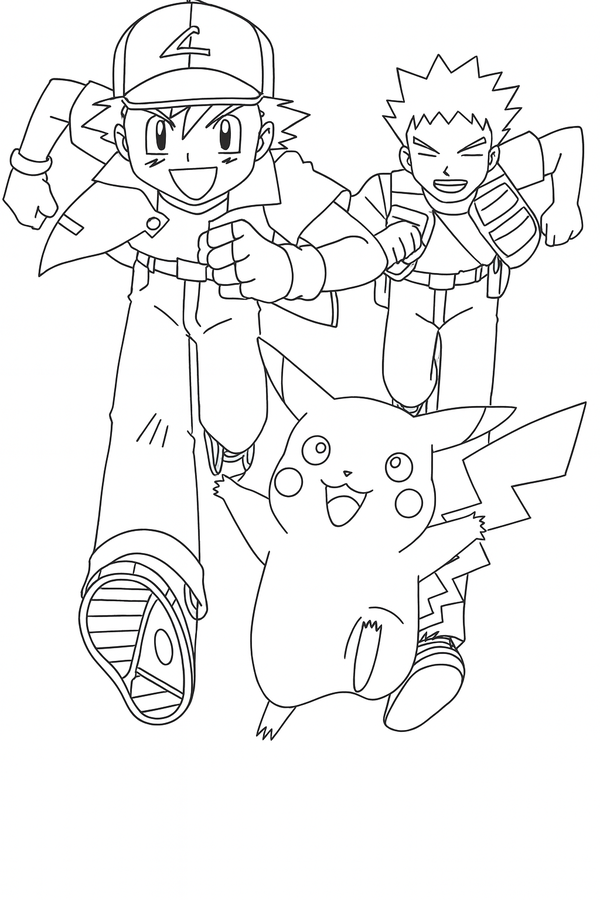 Tranh tô màu Pikachu miễn phí tải