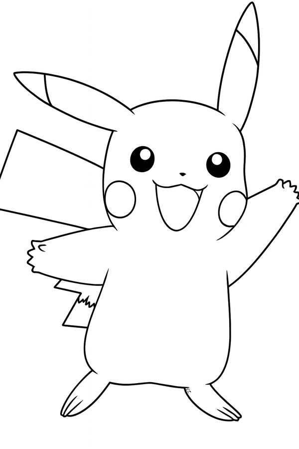 Tổng hợp tranh tô màu Pikachu chuẩn đẹp nhất