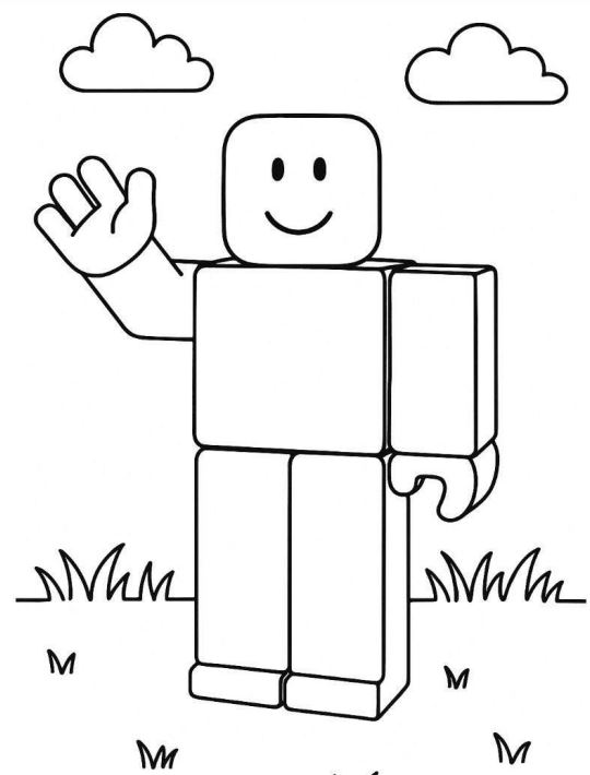 tranh tô màu Roblox đã sẵn sàng