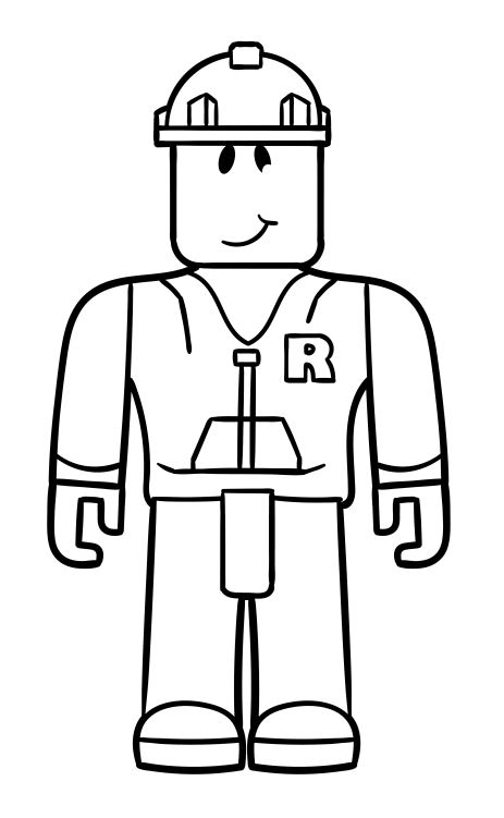 Tranh tô màu Roblox đơn giản
