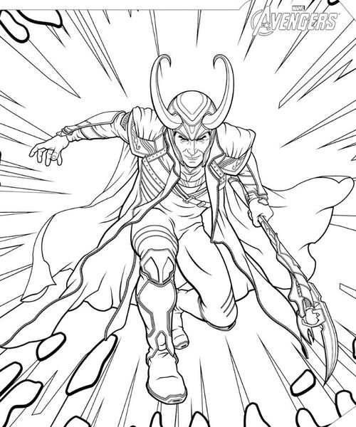 Mẫu tranh tô màu siêu anh hùng Marvel ấn tượng