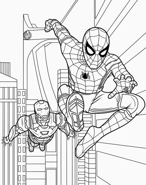 Tranh tô màu các nhân vật Marvel nổi tiếng