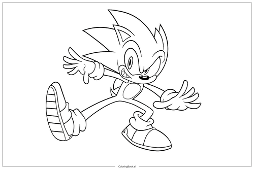 Tranh tô màu Sonic siêu tốc độ