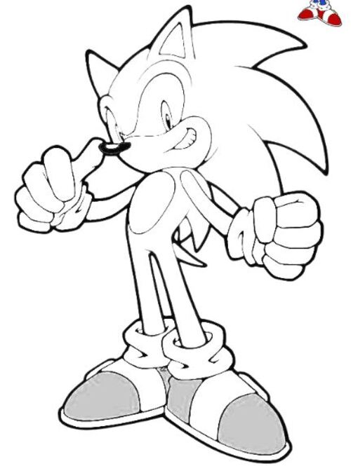 Mê mẩn với tranh tô màu Sonic đáng yêu