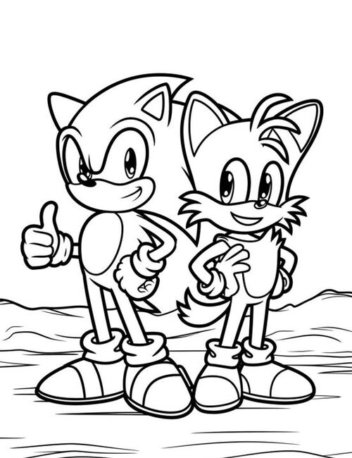 Khám phá tranh tô màu Sonic với nhiều tư thế