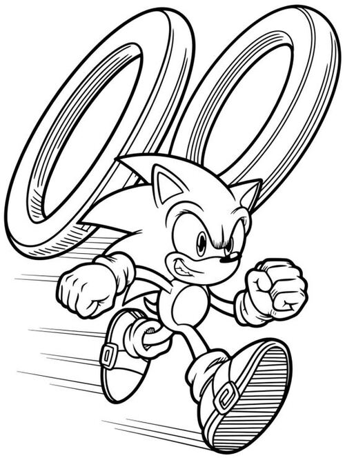 Tranh tô màu Sonic siêu tốc độ