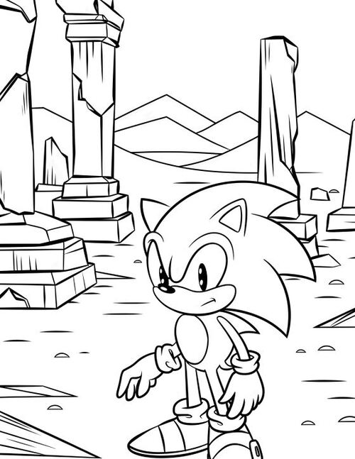Tranh tô màu Sonic phiên bản cổ điển