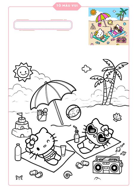 Đi tắm biển cùng Hello Kitty nhé