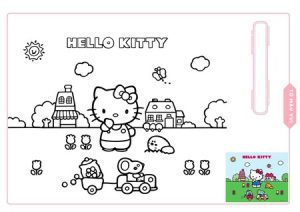 Khám phá bộ tranh tô màu Hello Kitty cho bé gái nha