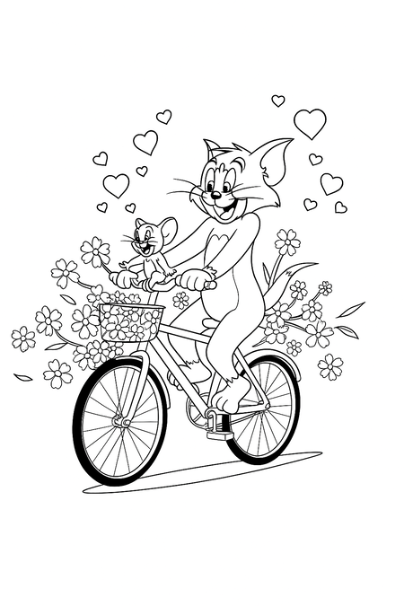 sáng tạo cùng bộ tranh tô màu Tom and Jerry