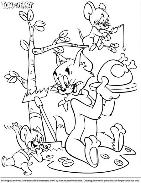 hình tô màu Tom and Jerry
