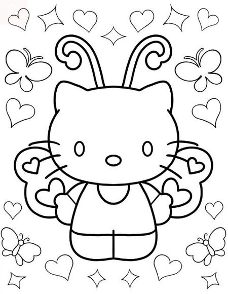Sáng tạo cùng tranh tô màu Hello Kitty
