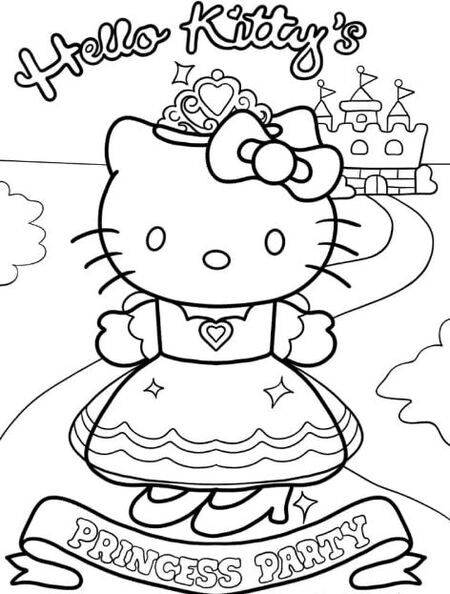 Tô màu công chúa Hello Kitty