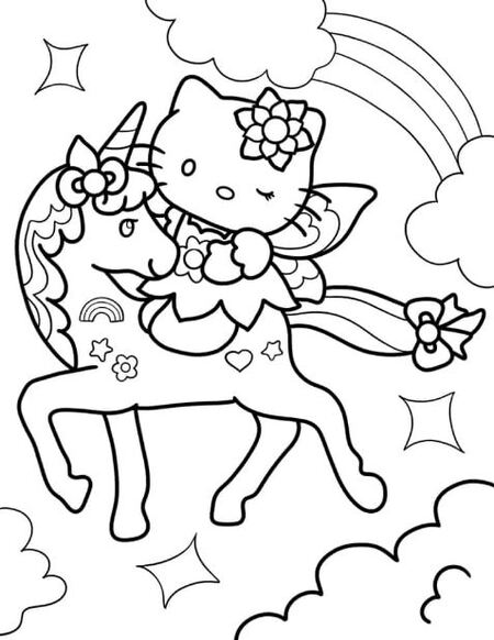 Tranh tô màu Hello Kitty cho trẻ em
