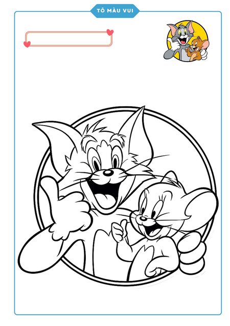 tranh tô màu Tom and Jerry miễn phí