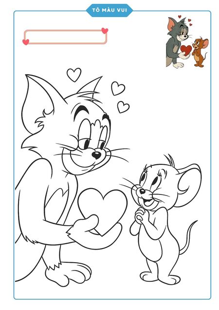Tranh tô màu Tom and Jerry cực hot