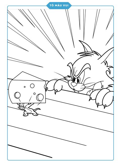 Tranh tô màu Tom and Jerry dành cho fan ruột