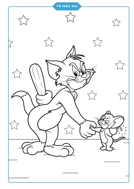 Tô màu Tom and Jerry đơn giản