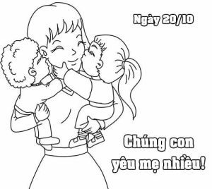 Tranh tô màu tặng mẹ