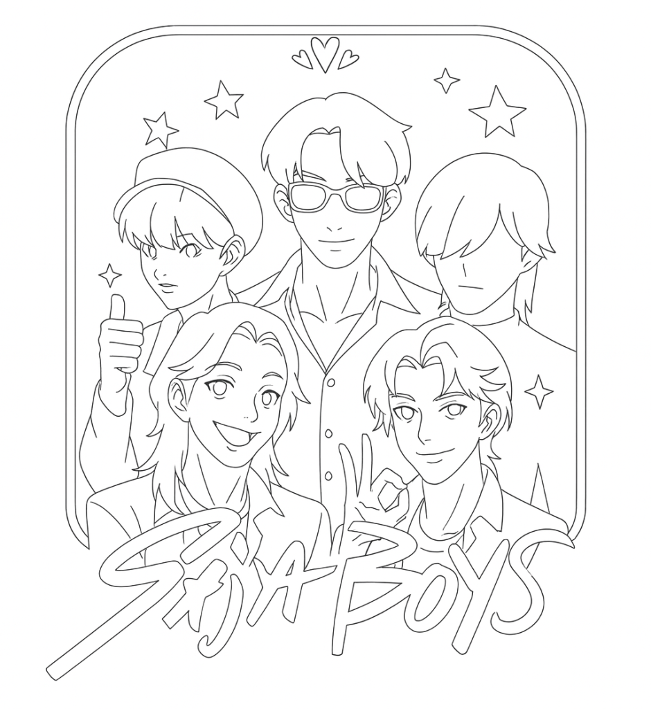 Tranh tô màu thợ săn quỷ Kpop đẹp, dễ tô