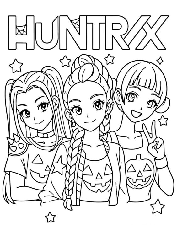 Kpop Demon Hunters xinh đẹp để tô màu