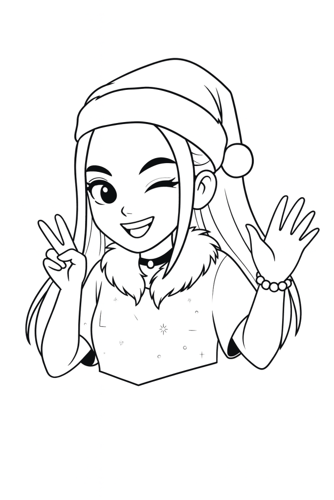 Tranh tô màu thợ săn quỷ Kpop nét to, dễ tô