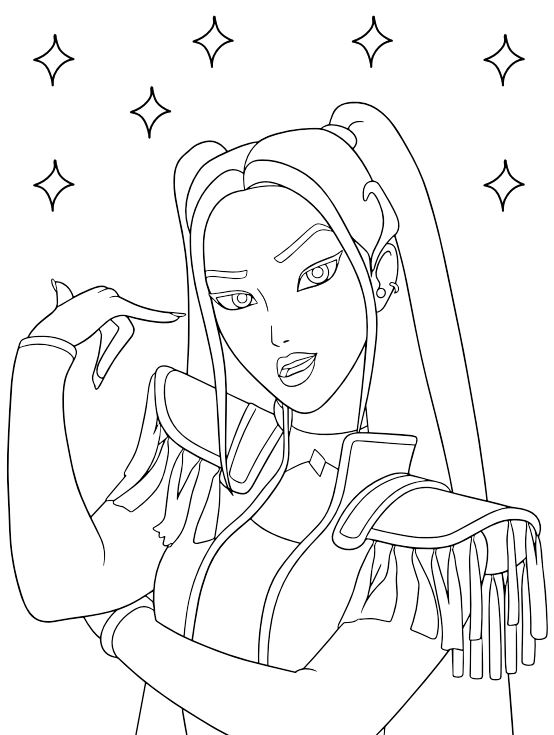 Tranh tô màu Kpop Demon Hunters sáng tạo